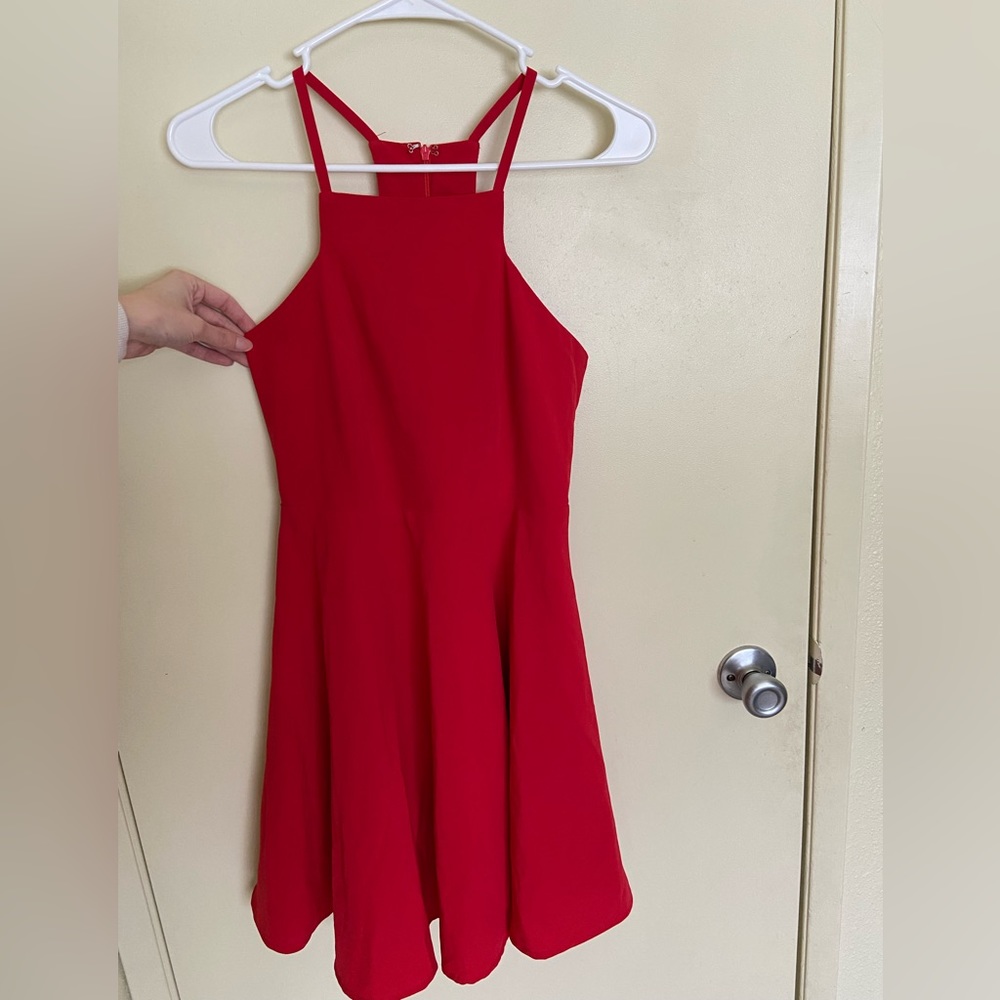 Lulus Red Halter Top Dress. Size XS.